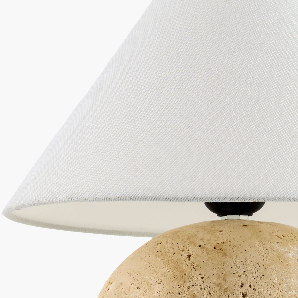 Modern European furniture - Brown Travertine Linen Table Lamp - www.oroa.com | Oroa.com