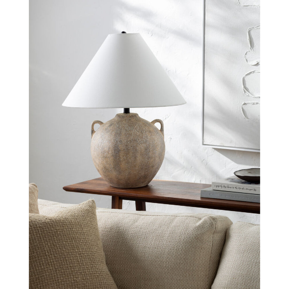 Modern European furniture - Rounded Ceramic Table Lamp - www.oroa.com | Oroa.com