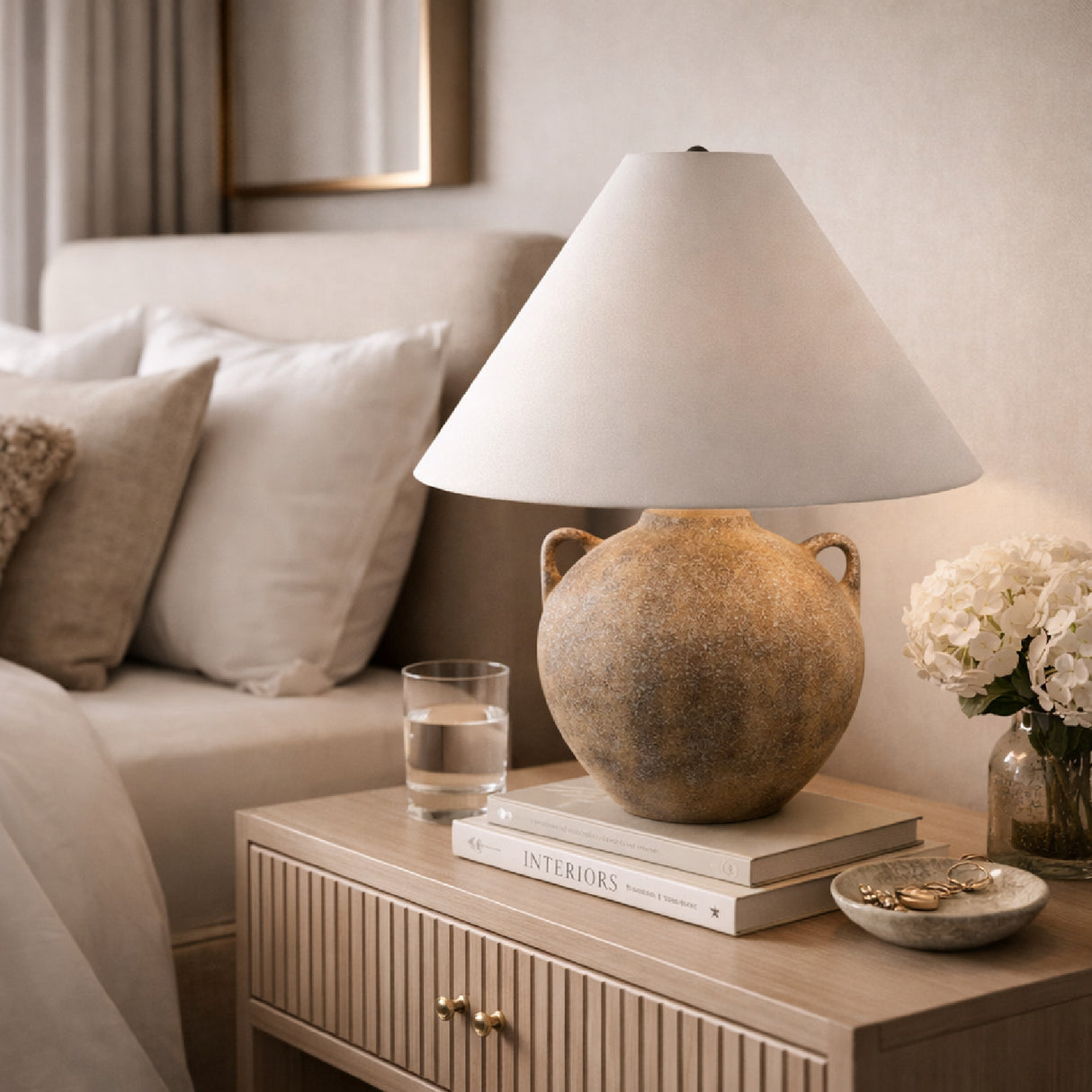 Modern European furniture - Rounded Ceramic Table Lamp - www.oroa.com | Oroa.com