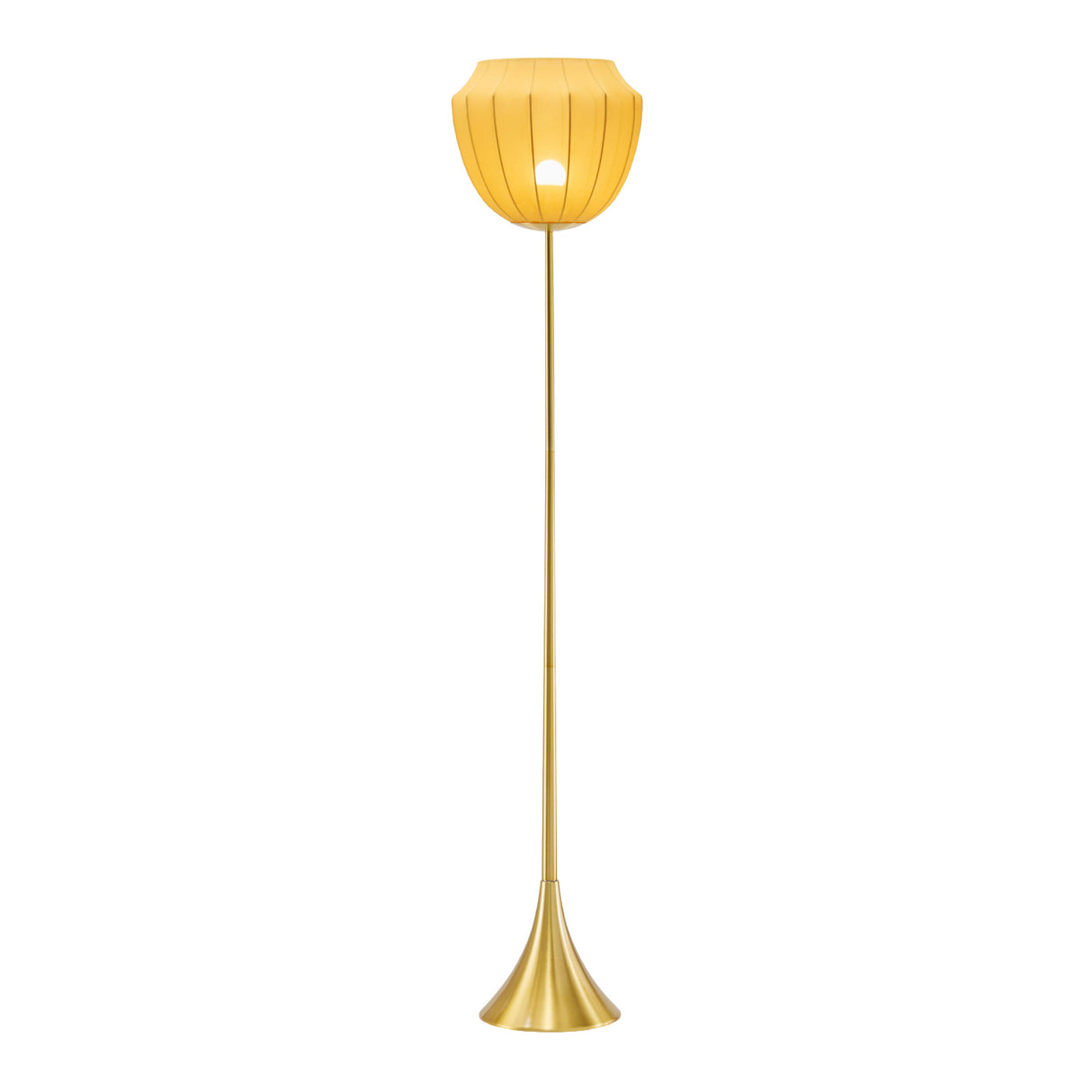 Modern European furniture - Yellow Linen Accent Floor Lamp - www.oroa.com | Oroa.com