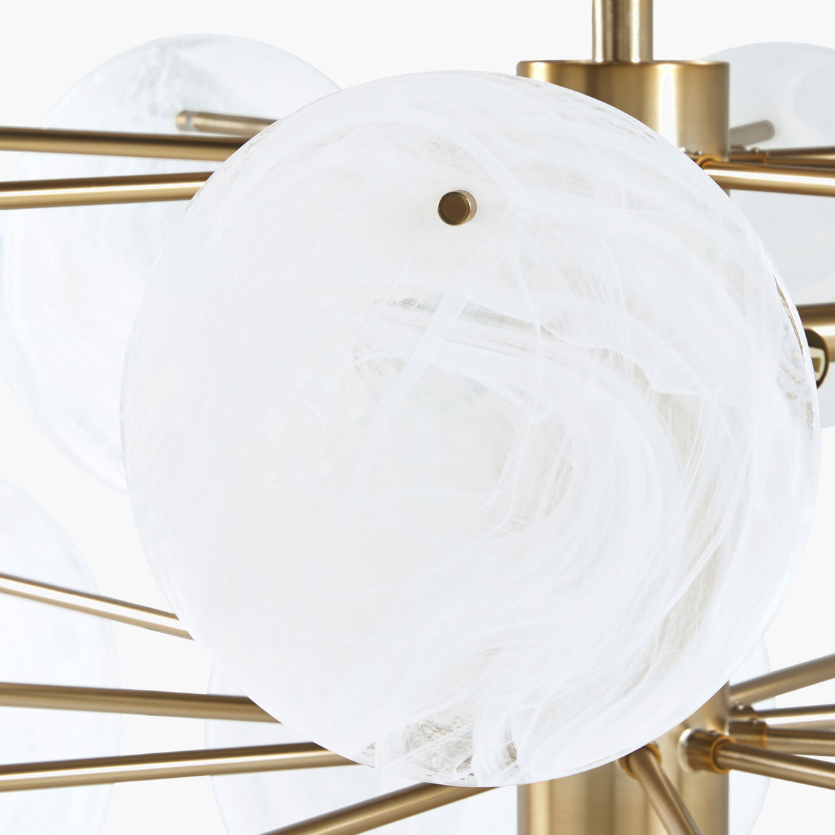 Modern European furniture - White Glass Plates Chandelier - www.oroa.com | Oroa.com