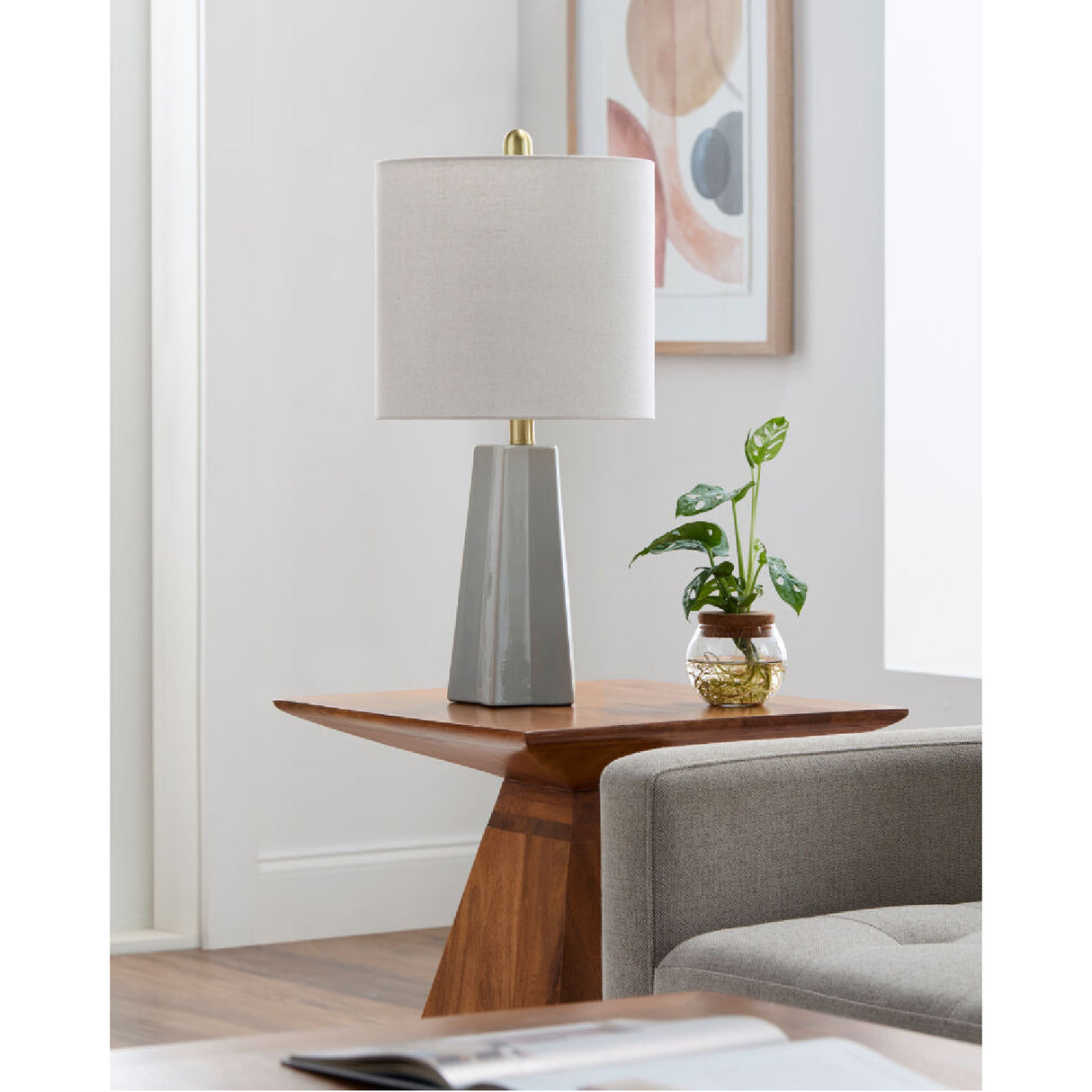 Modern European furniture - Faceted Ceramic Accent Table Lamp - www.oroa.com | Oroa.com