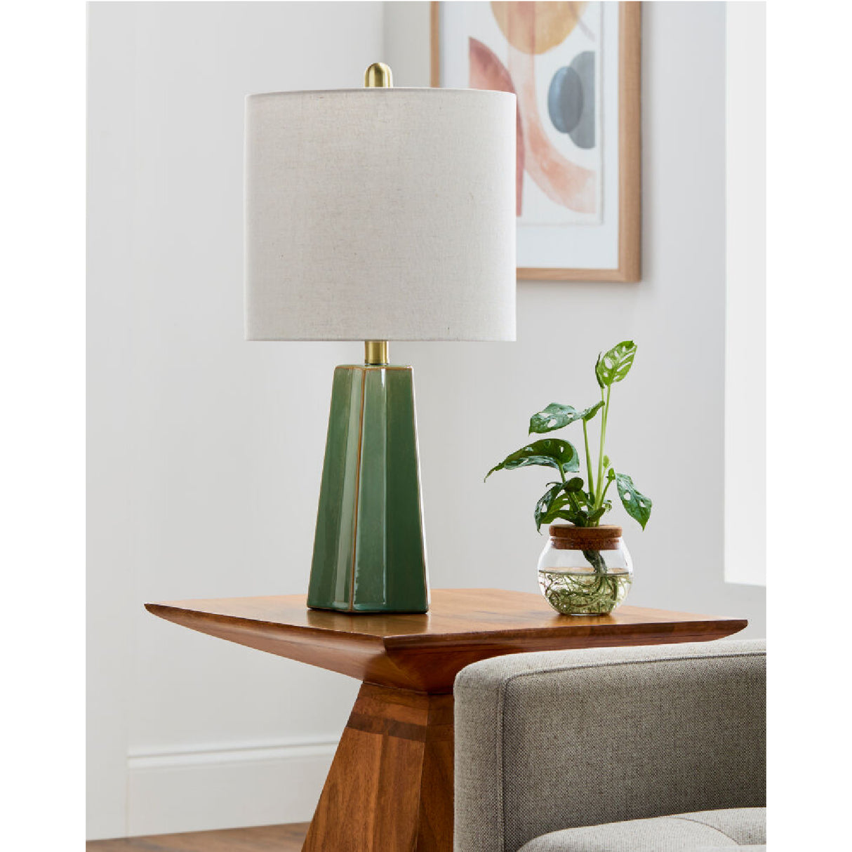 Modern European furniture - Faceted Ceramic Accent Table Lamp - www.oroa.com | Oroa.com