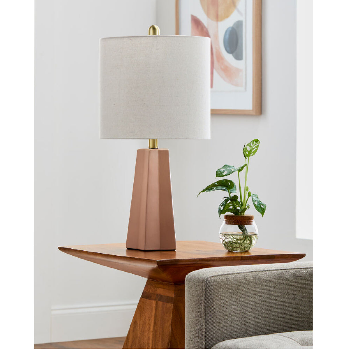 Modern European furniture - Faceted Ceramic Accent Table Lamp - www.oroa.com | Oroa.com
