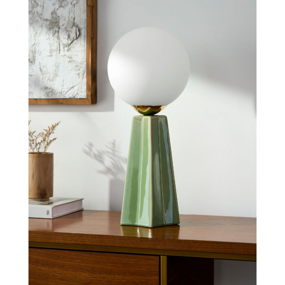 Modern European furniture - White Glass Globe Table Lamp - www.oroa.com | Oroa.com