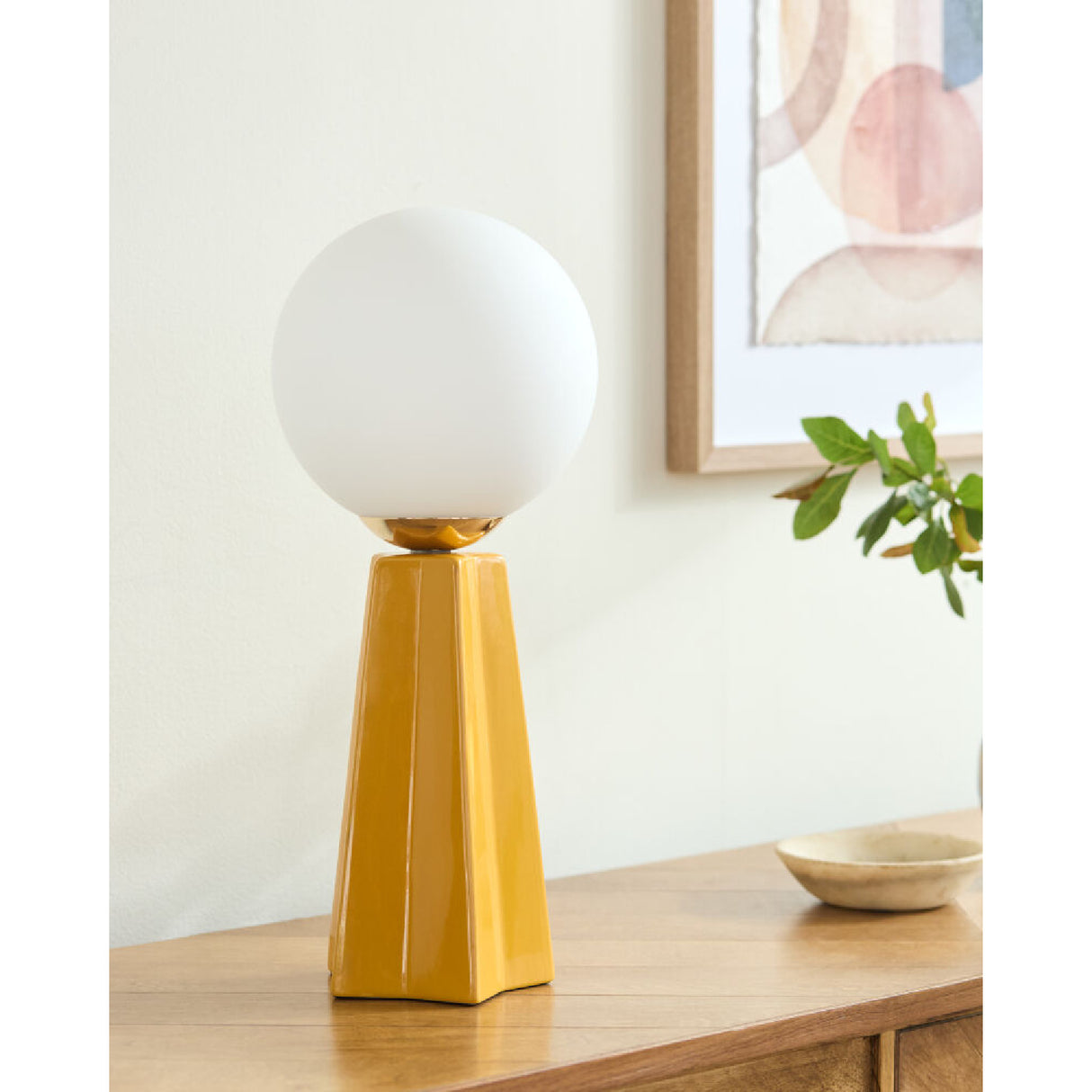 Modern European furniture - White Glass Globe Table Lamp - www.oroa.com | Oroa.com