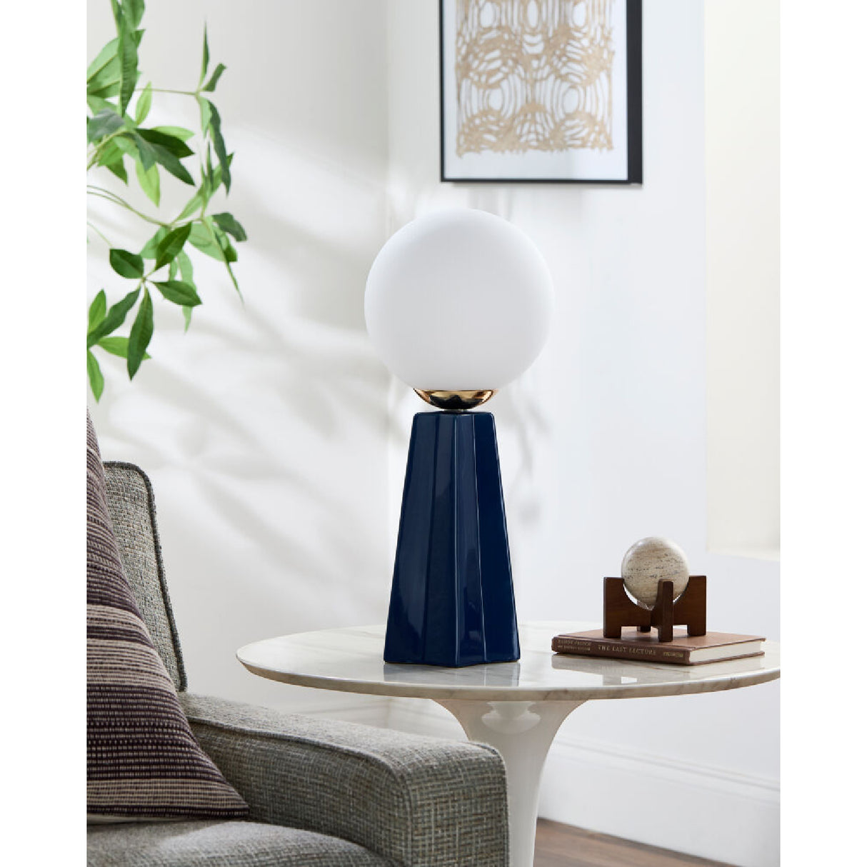 Modern European furniture - White Glass Globe Table Lamp - www.oroa.com | Oroa.com