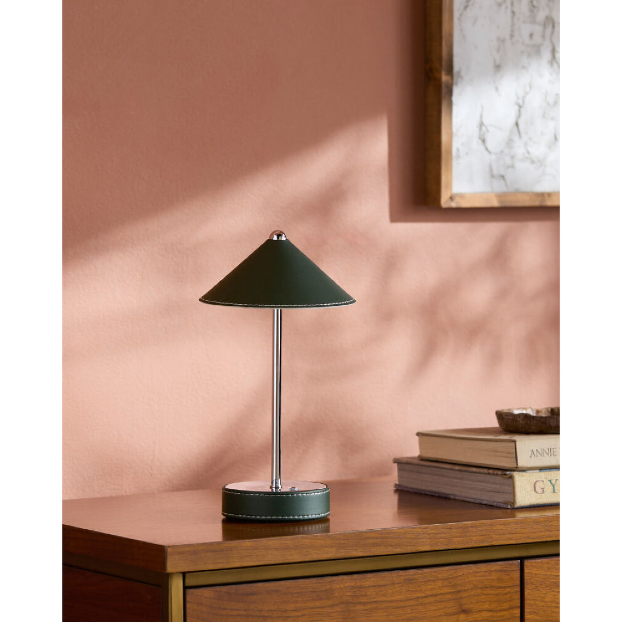 Modern European furniture - Empire Leather Shade Table Lamp - www.oroa.com | Oroa.com