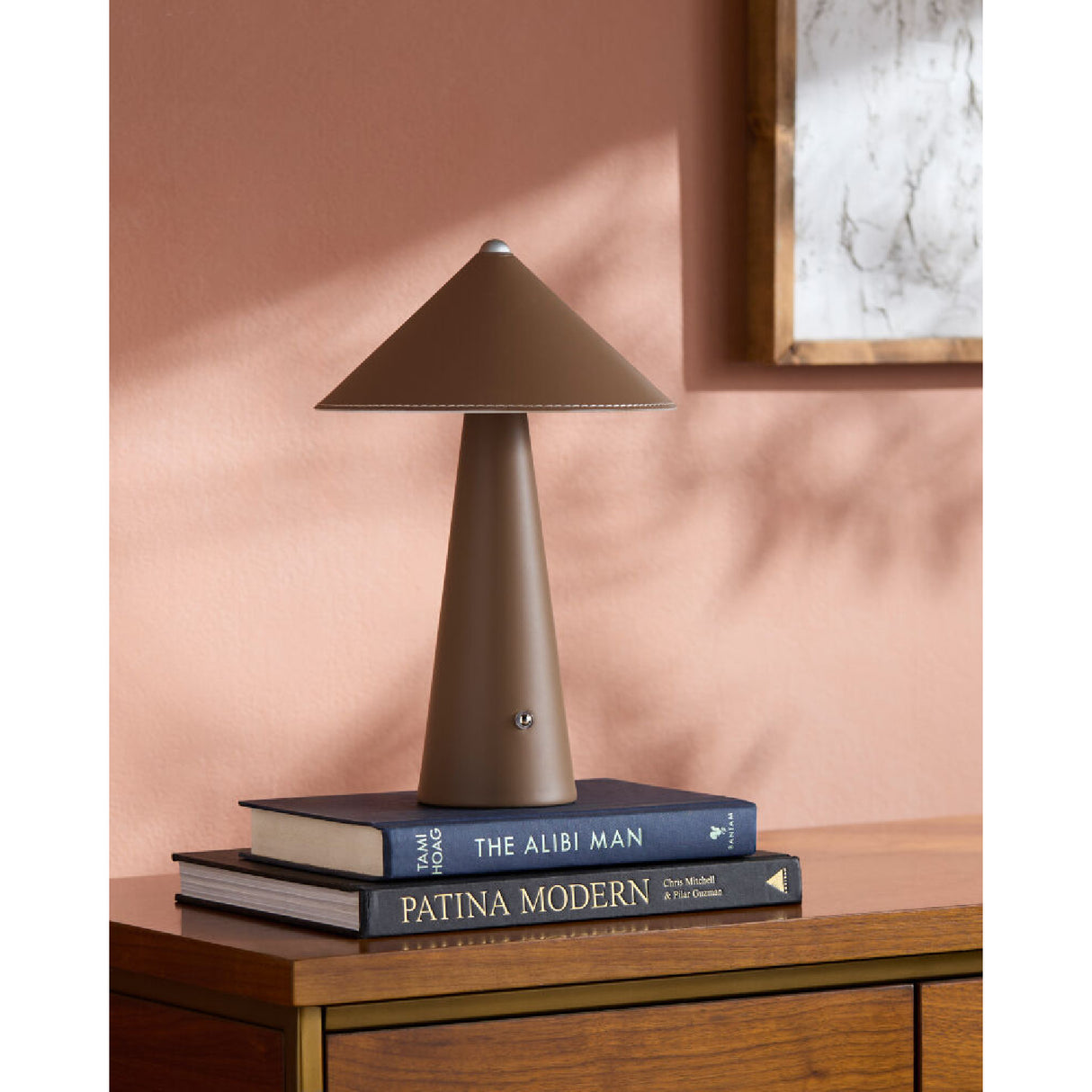 Modern European furniture - Brushed Leather Accent Table Lamp - www.oroa.com | Oroa.com
