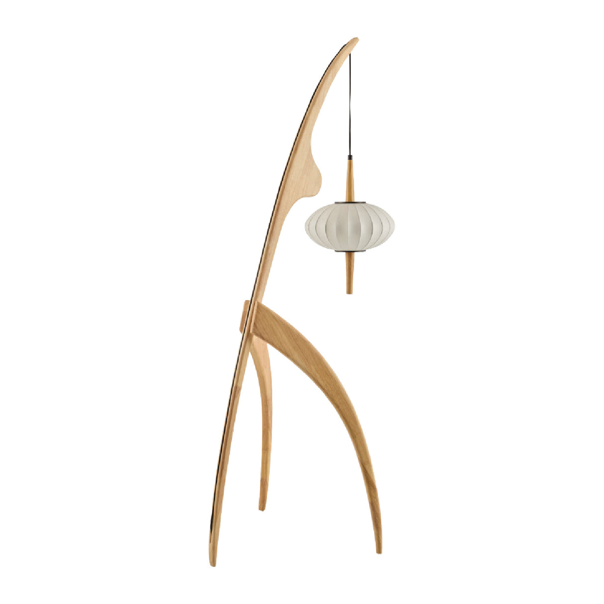 Modern European furniture - Rubberwood Tripod Accent Floor Lamp - www.oroa.com | Oroa.com