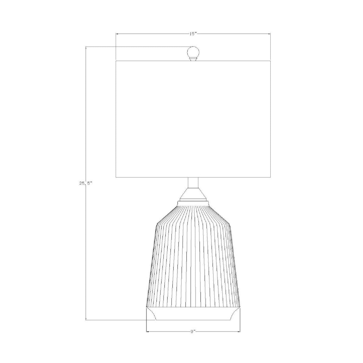 Modern European furniture - Reeded Glazed Ceramic Table Lamp - www.oroa.com | Oroa.com