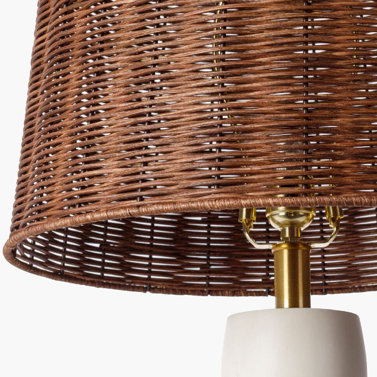 Modern European furniture - White Conical Base Table Lamp - www.oroa.com | Oroa.com