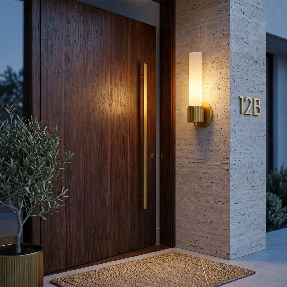 Modern European furniture - Cylindrical White Glass Wall Lamp S - www.oroa.com | Oroa.com