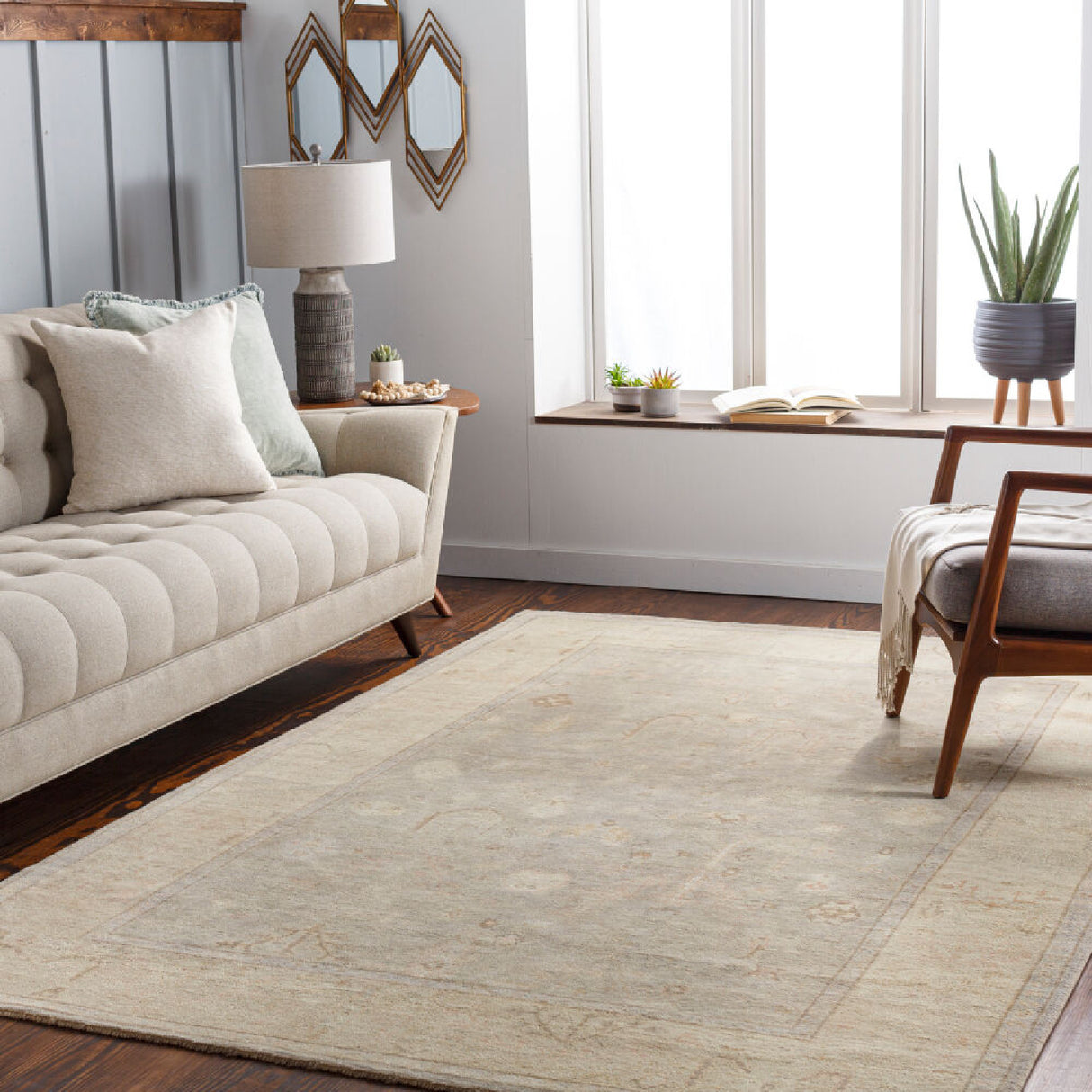 Modern furniture - Antique Wash Wool Fringed Carpet - www.oroa.com | Oroa.com