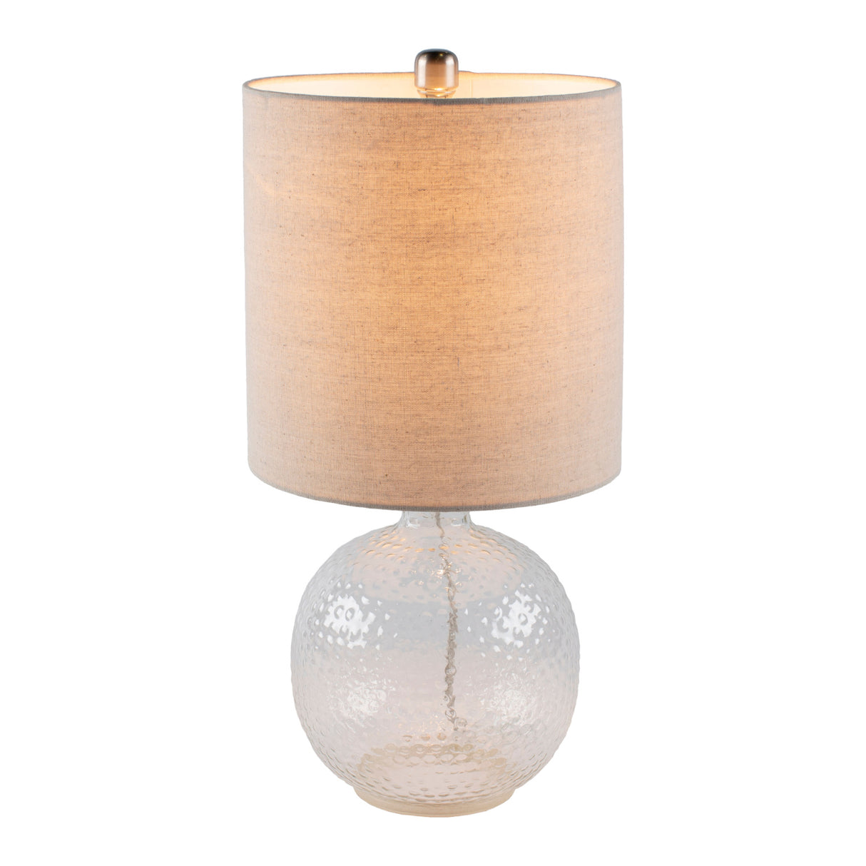 Modern European furniture - Beige Linen Glass Table Lamp - www.oroa.com | Oroa.com