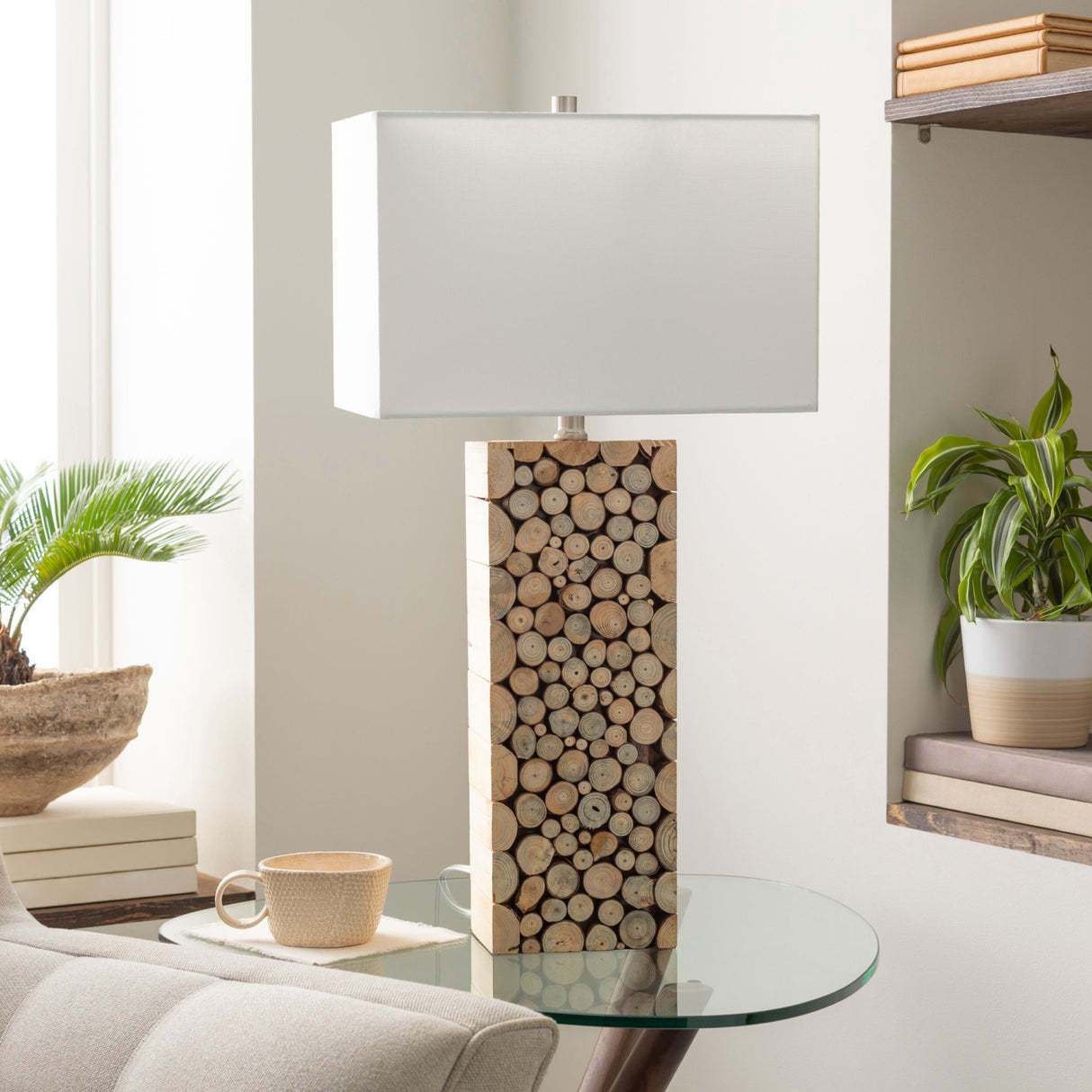 Modern European furniture - Natural Wood Stack Table Lamp - www.oroa.com | Oroa.com
