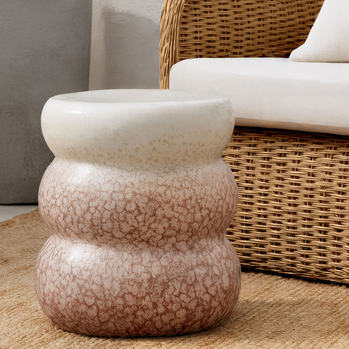 Modern European furniture - Crackle Glazed Ceramic Garden Stool - www.oroa.com | Oroa.com