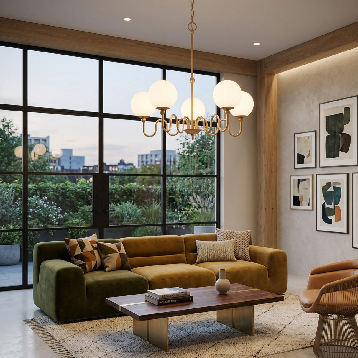 Modern European furniture - Wavy Iron 5-Light Chandelier - www.oroa.com | Oroa.com