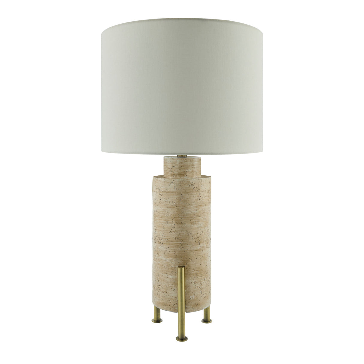 Modern European furniture - Beige Cement Linen Table Lamp - www.oroa.com | Oroa.com