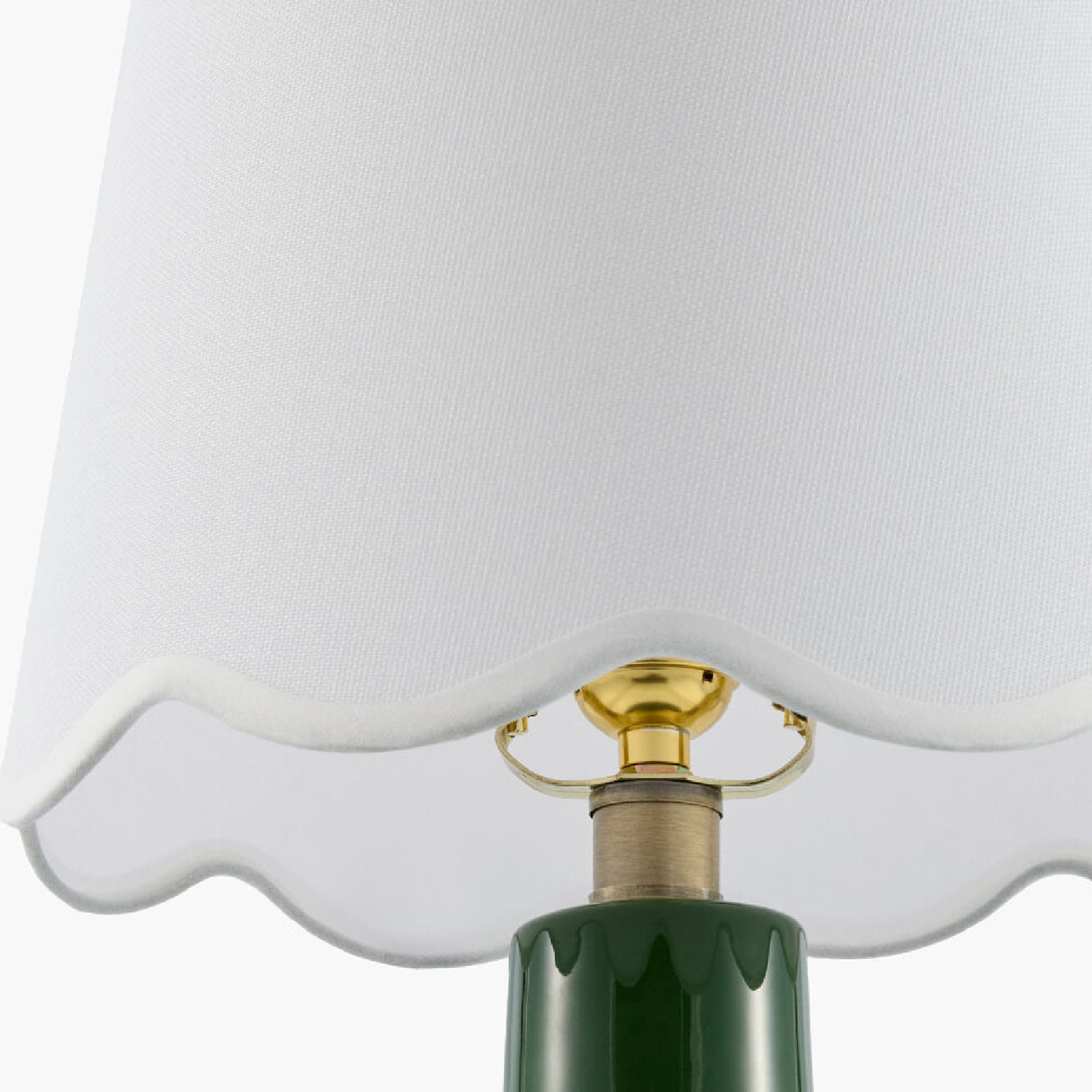 Modern European furniture - Scalloped White Linen Table Lamp - www.oroa.com | Oroa.com
