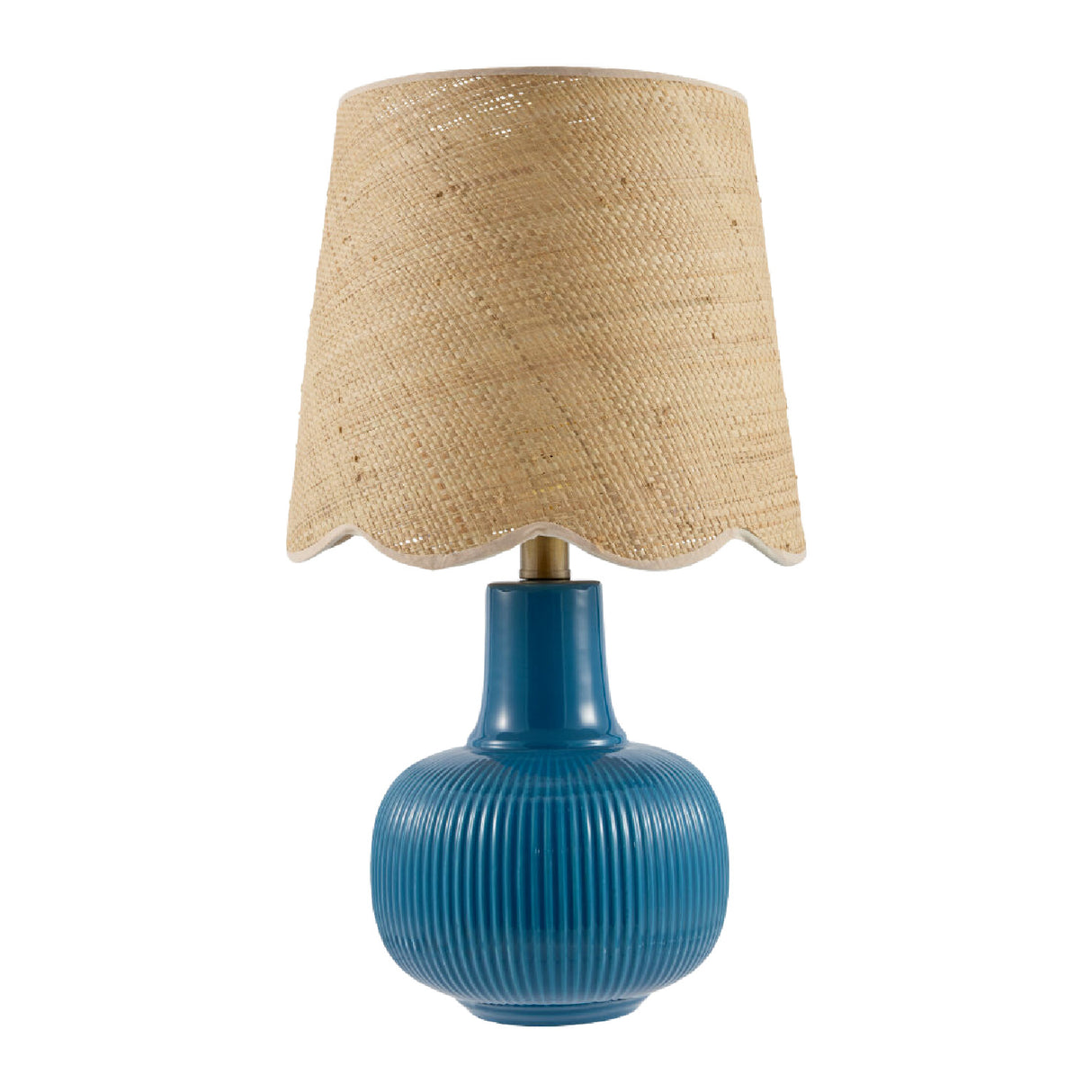 Modern European furniture - Scalloped Beige Jute Table Lamp - www.oroa.com | Oroa.com