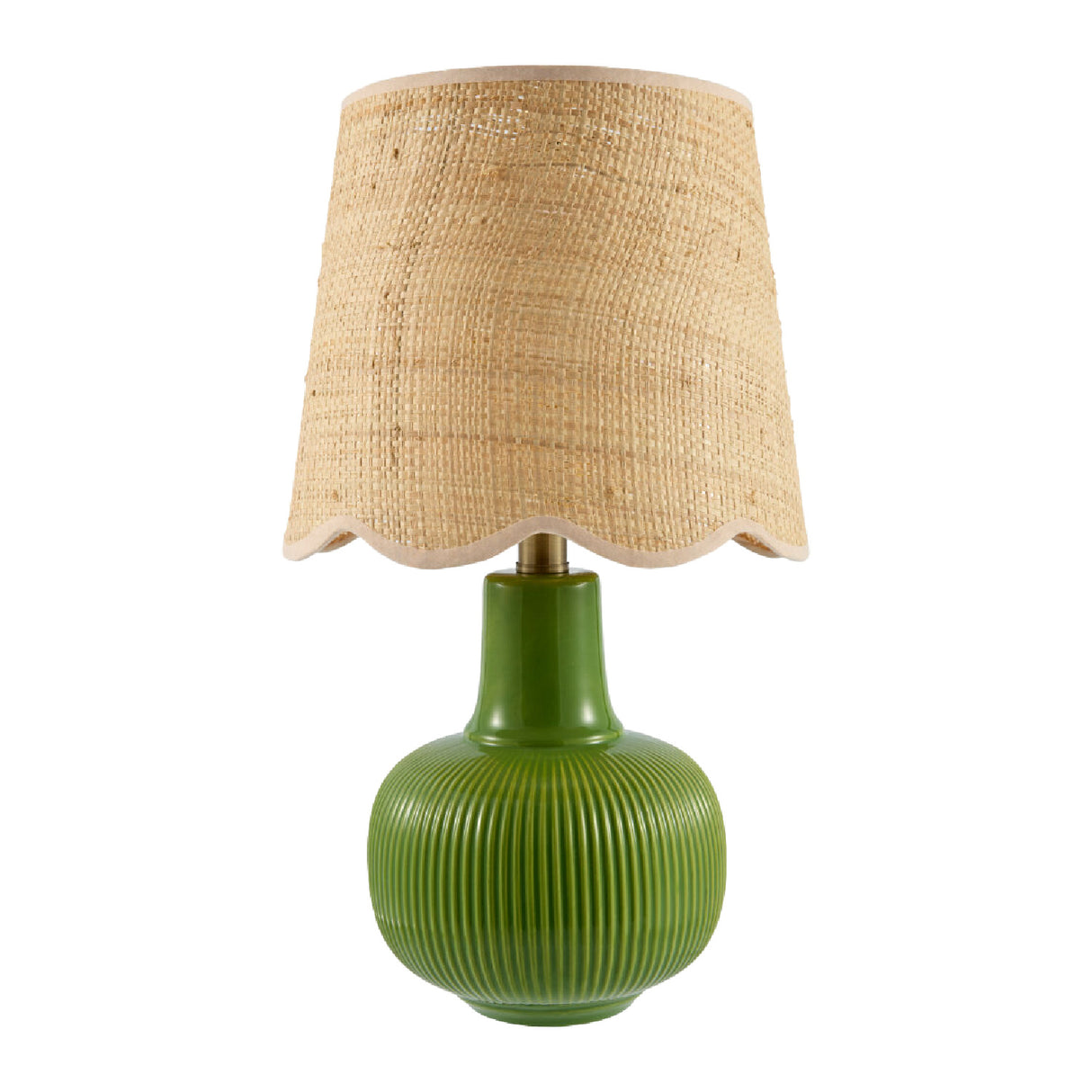 Modern European furniture - Scalloped Beige Jute Table Lamp - www.oroa.com | Oroa.com
