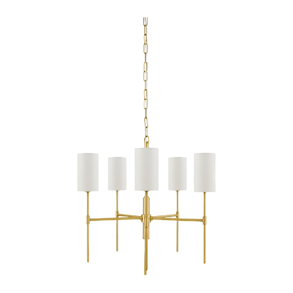 Modern European furniture - White Linen 5-Light Pendant Lamp - www.oroa.com | Oroa.com