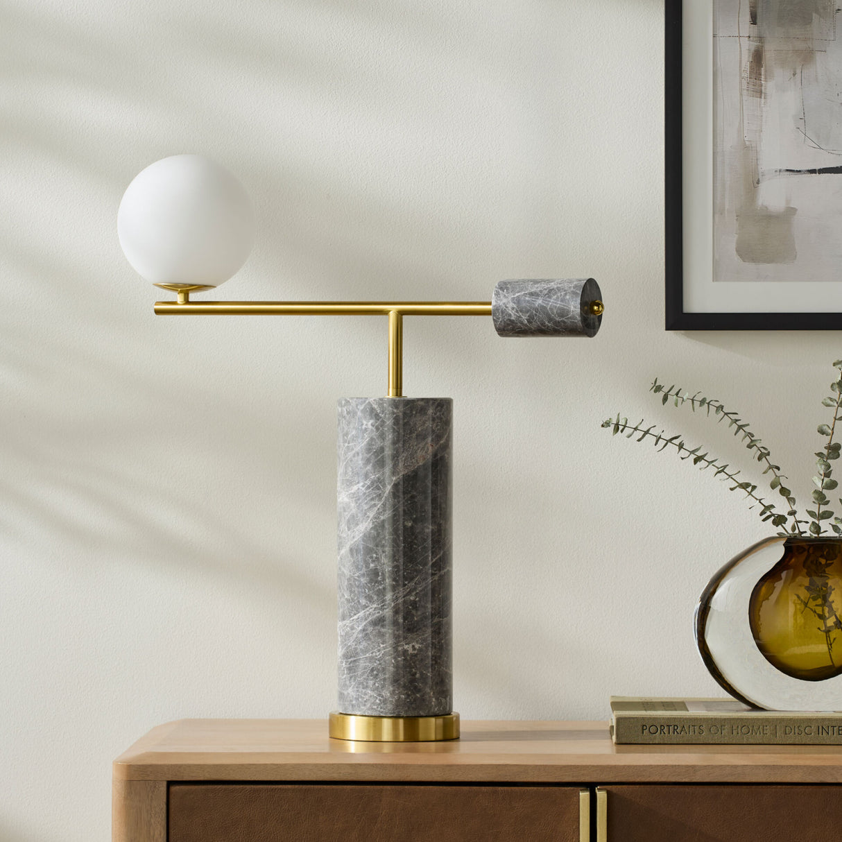 Modern European furniture - Modern Marble Accent Table Lamp - www.oroa.com | Oroa.com