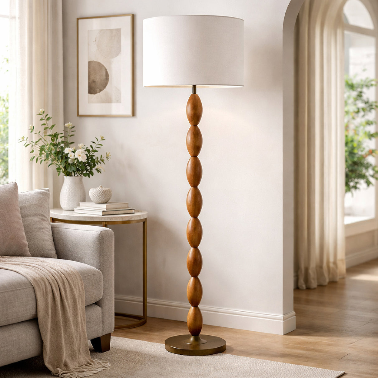 Modern European furniture - Beechwood Accent Floor Lamp - www.oroa.com | Oroa.com