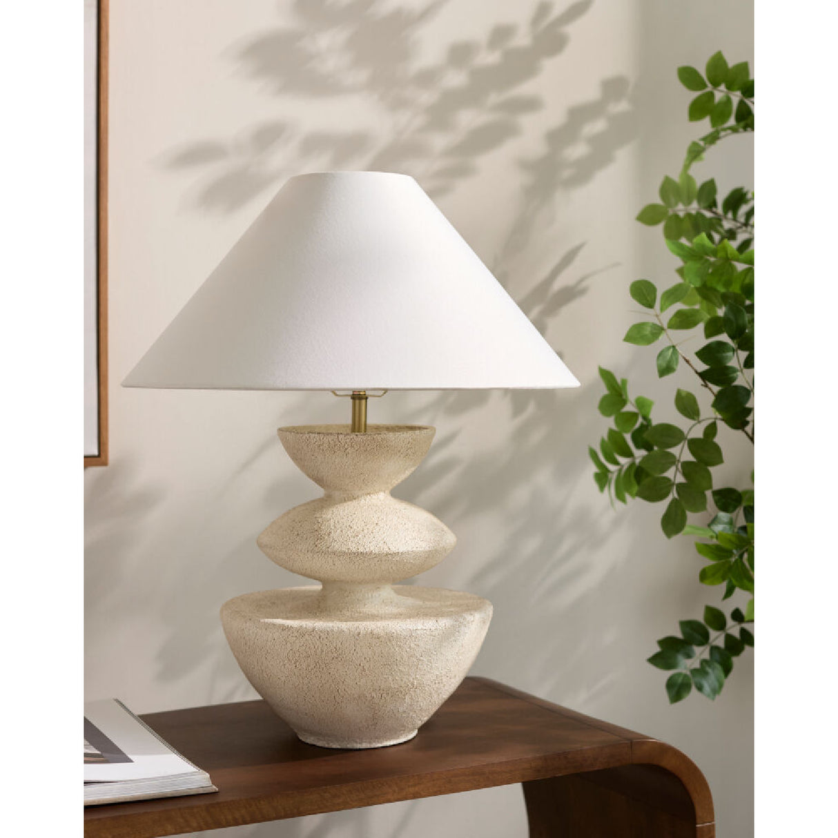 Modern European furniture - White Tiered Accent Table Lamp - www.oroa.com | Oroa.com