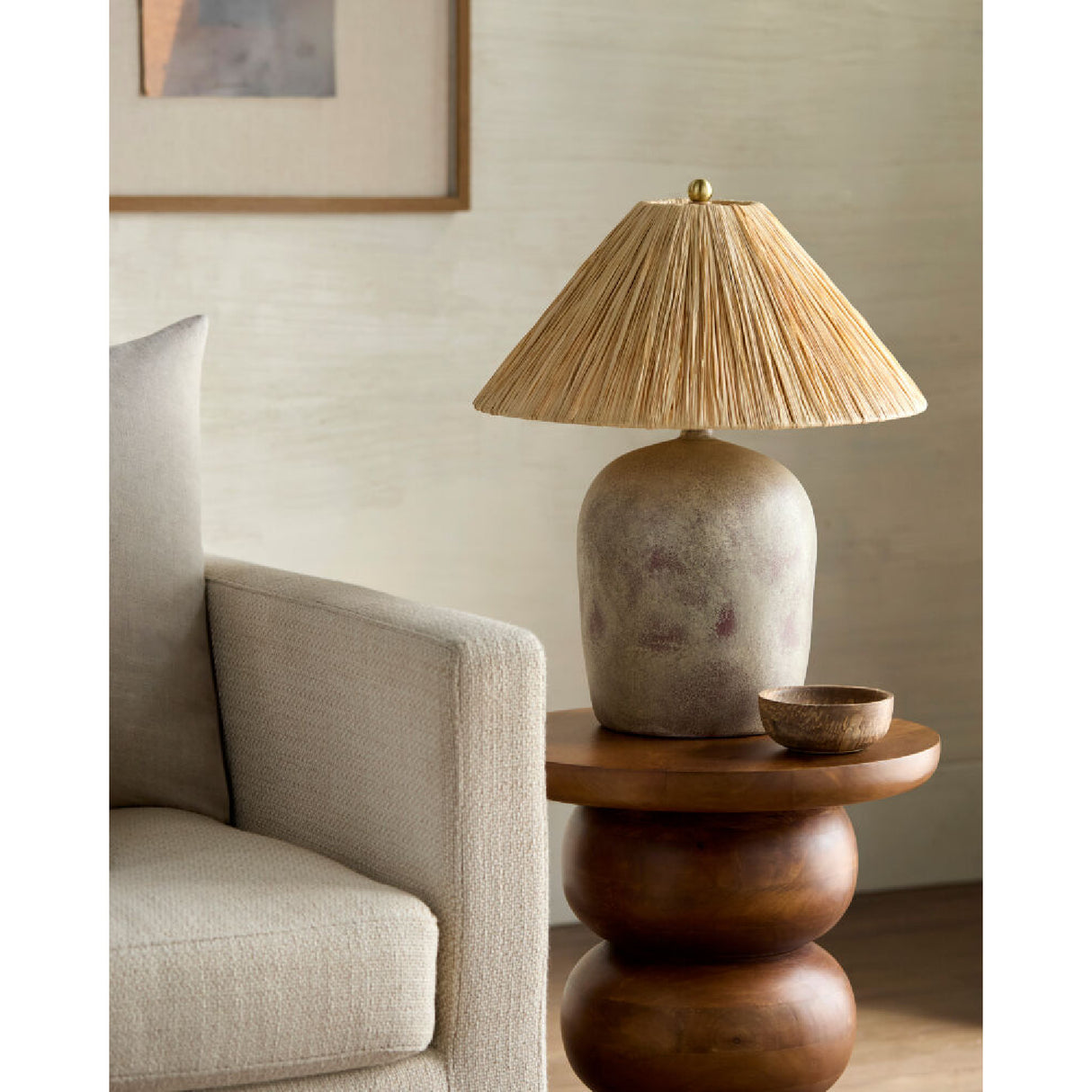 Modern European furniture - Seagrass Fibers Accent Table Lamp - www.oroa.com | Oroa.com