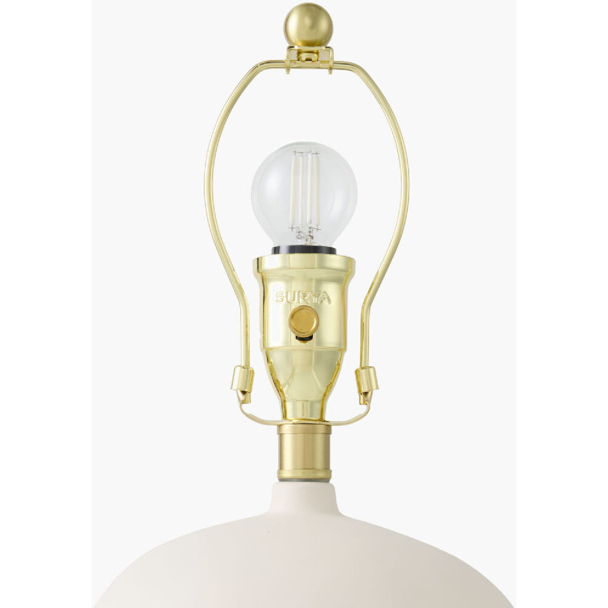 Modern European furniture - White Linen Empire Table Lamp - www.oroa.com | Oroa.com
