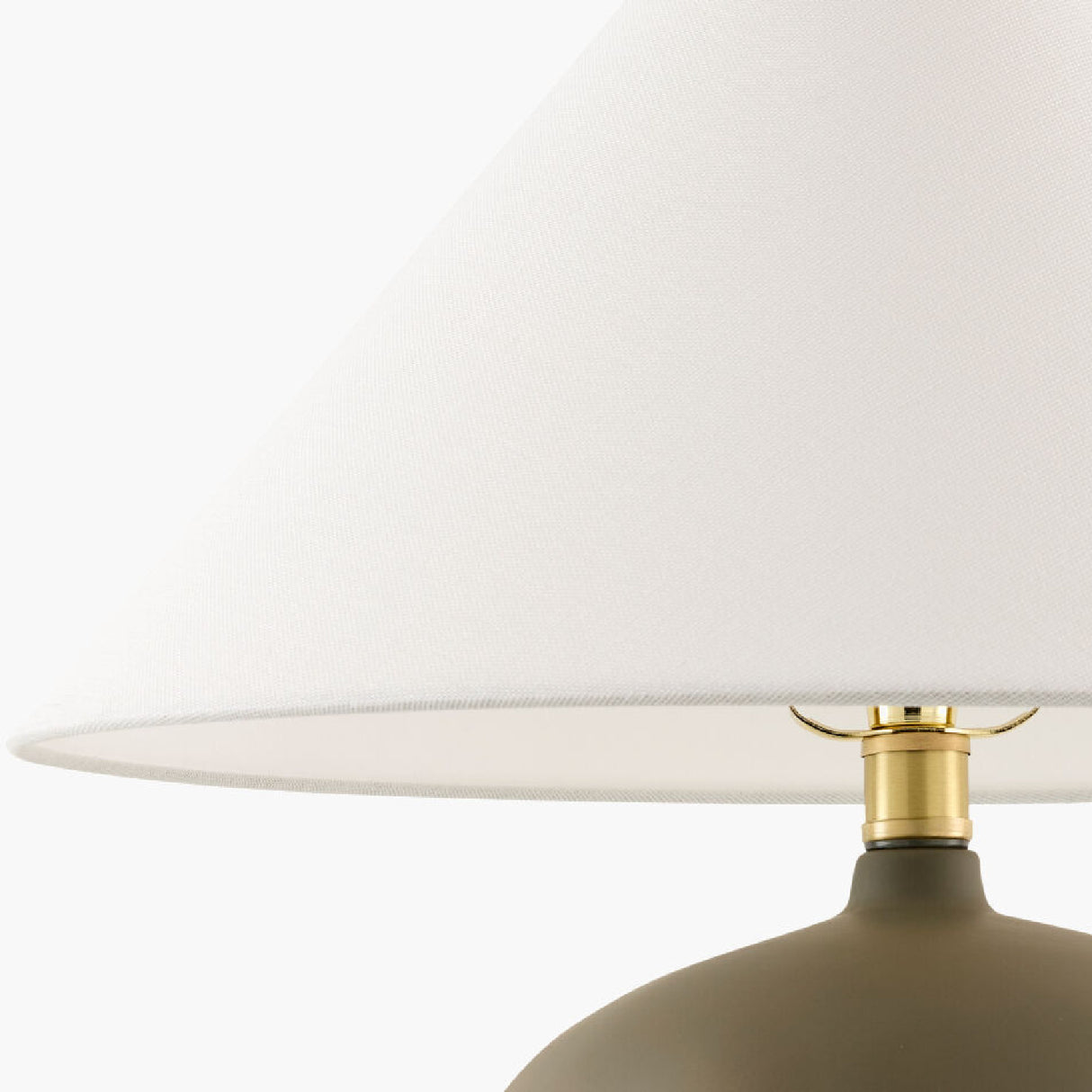Modern European furniture - White Linen Empire Table Lamp - www.oroa.com | Oroa.com