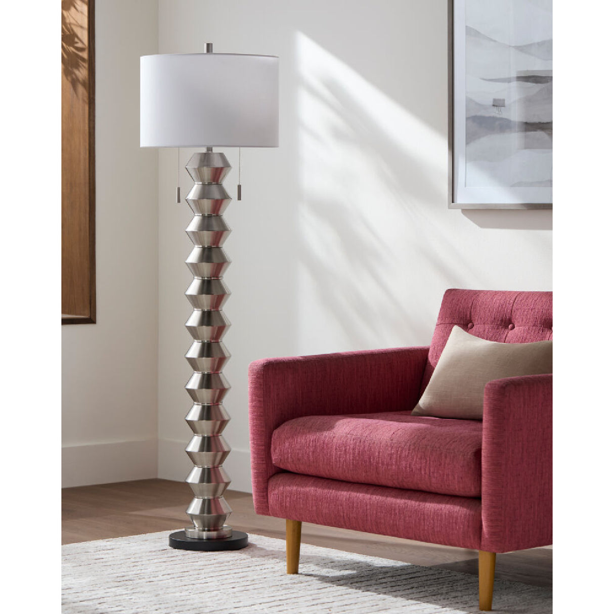 Modern European furniture - Plated Metallic Linen Floor Lamp - www.oroa.com | Oroa.com