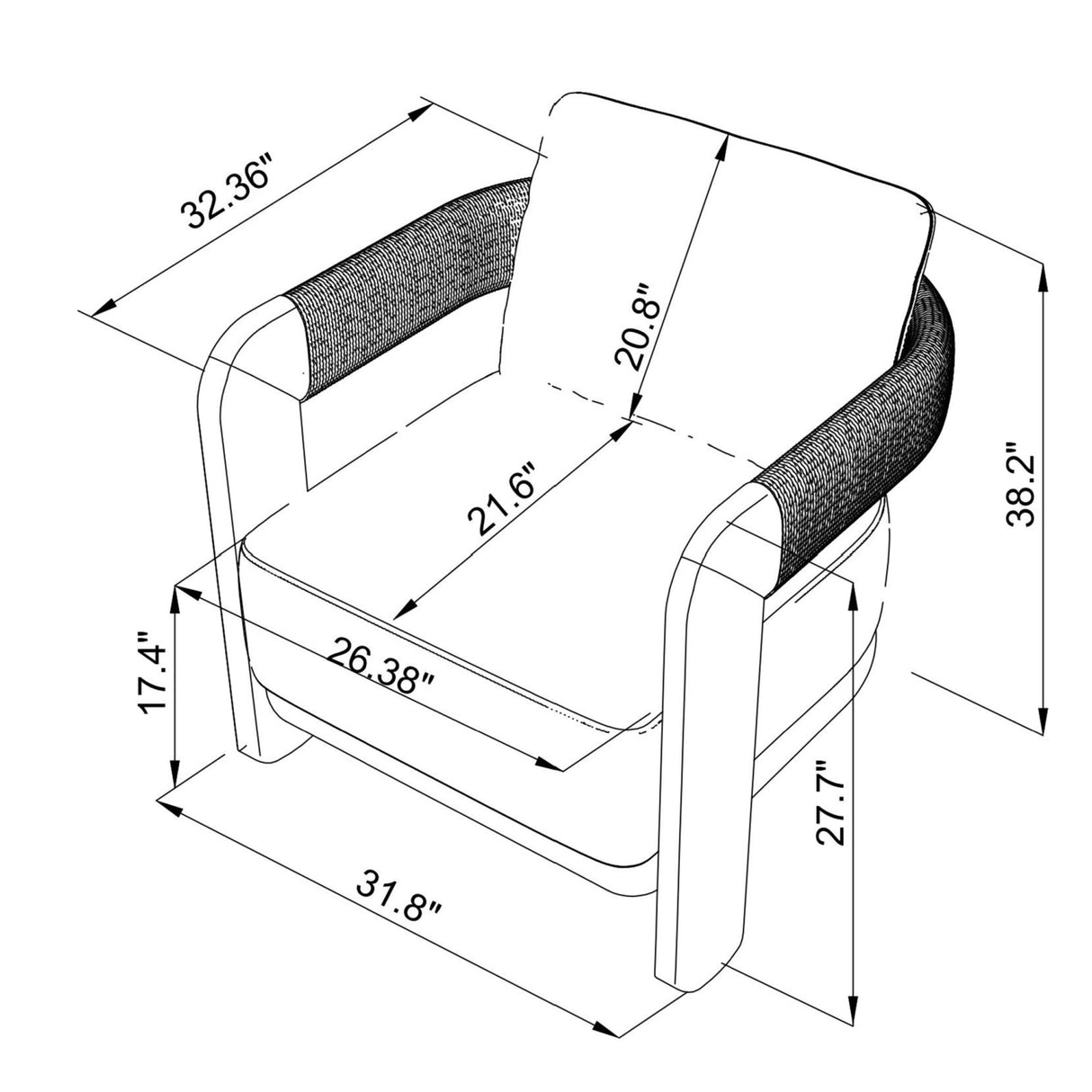 Modern European furniture - Cushioned Teak Outdoor Accent Chair - www.oroa.com | Oroa.com