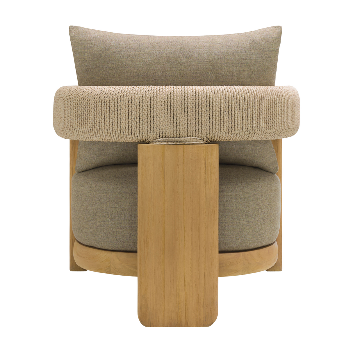 Modern European furniture - Cushioned Teak Outdoor Accent Chair - www.oroa.com | Oroa.com