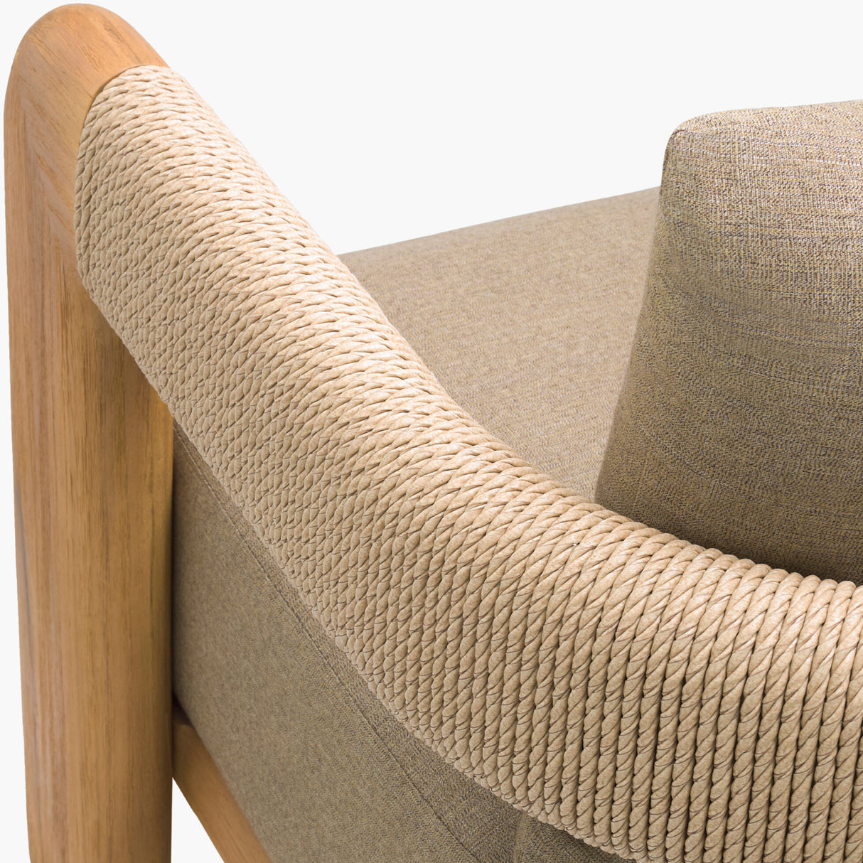 Modern European furniture - Cushioned Teak Outdoor Accent Chair - www.oroa.com | Oroa.com