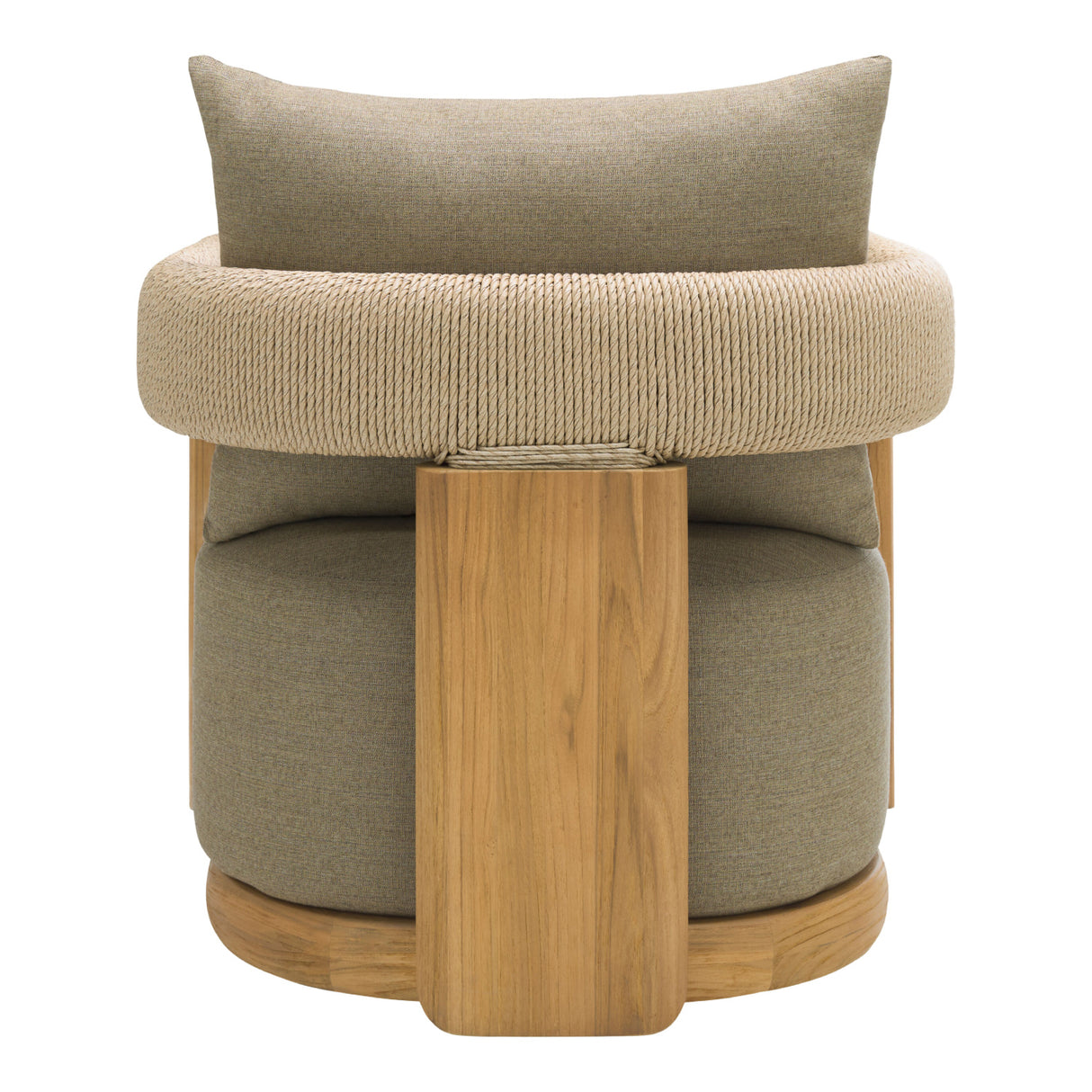 Modern European furniture - Cushioned Teak Outdoor Swivel Chair - www.oroa.com | Oroa.com
