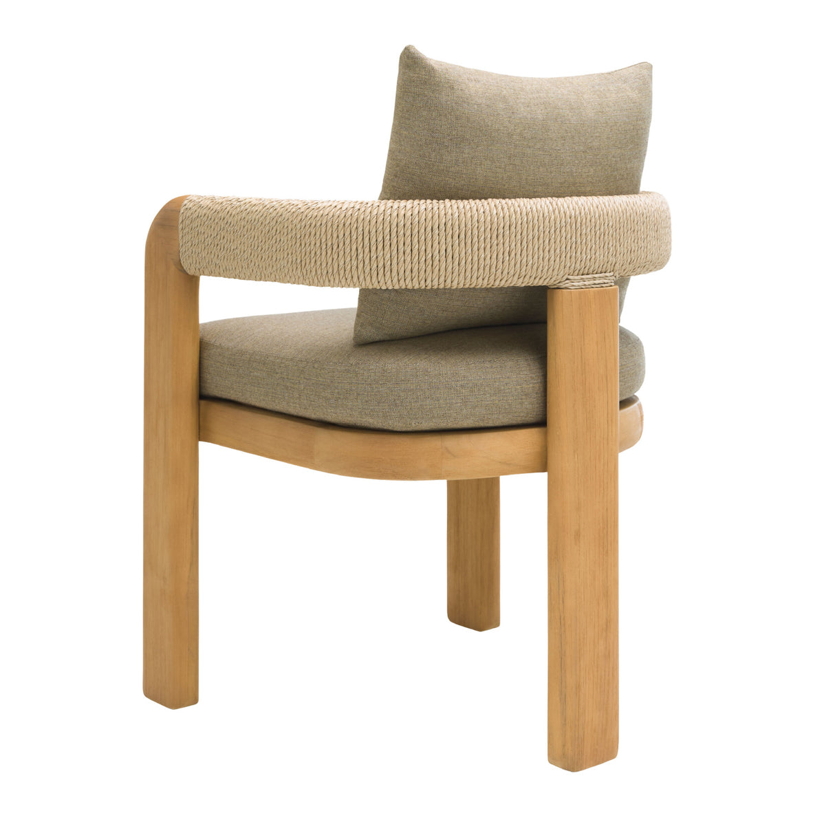Modern European furniture - Cushioned Teak Outdoor Dining Chair - www.oroa.com | Oroa.com