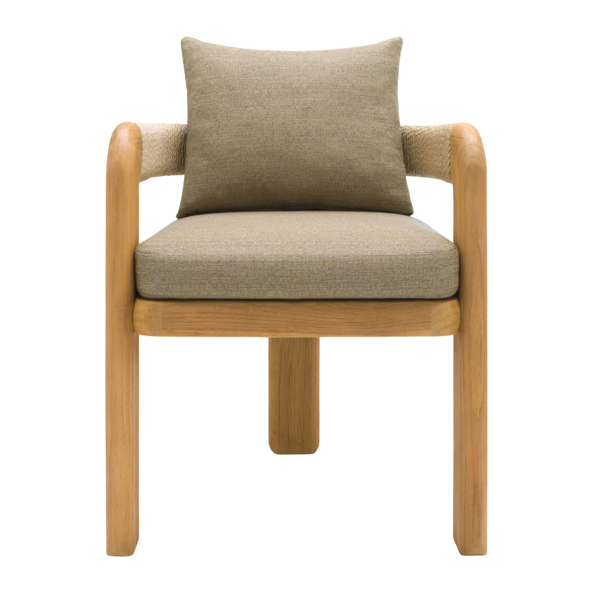 Modern European furniture - Cushioned Teak Outdoor Dining Chair - www.oroa.com | Oroa.com