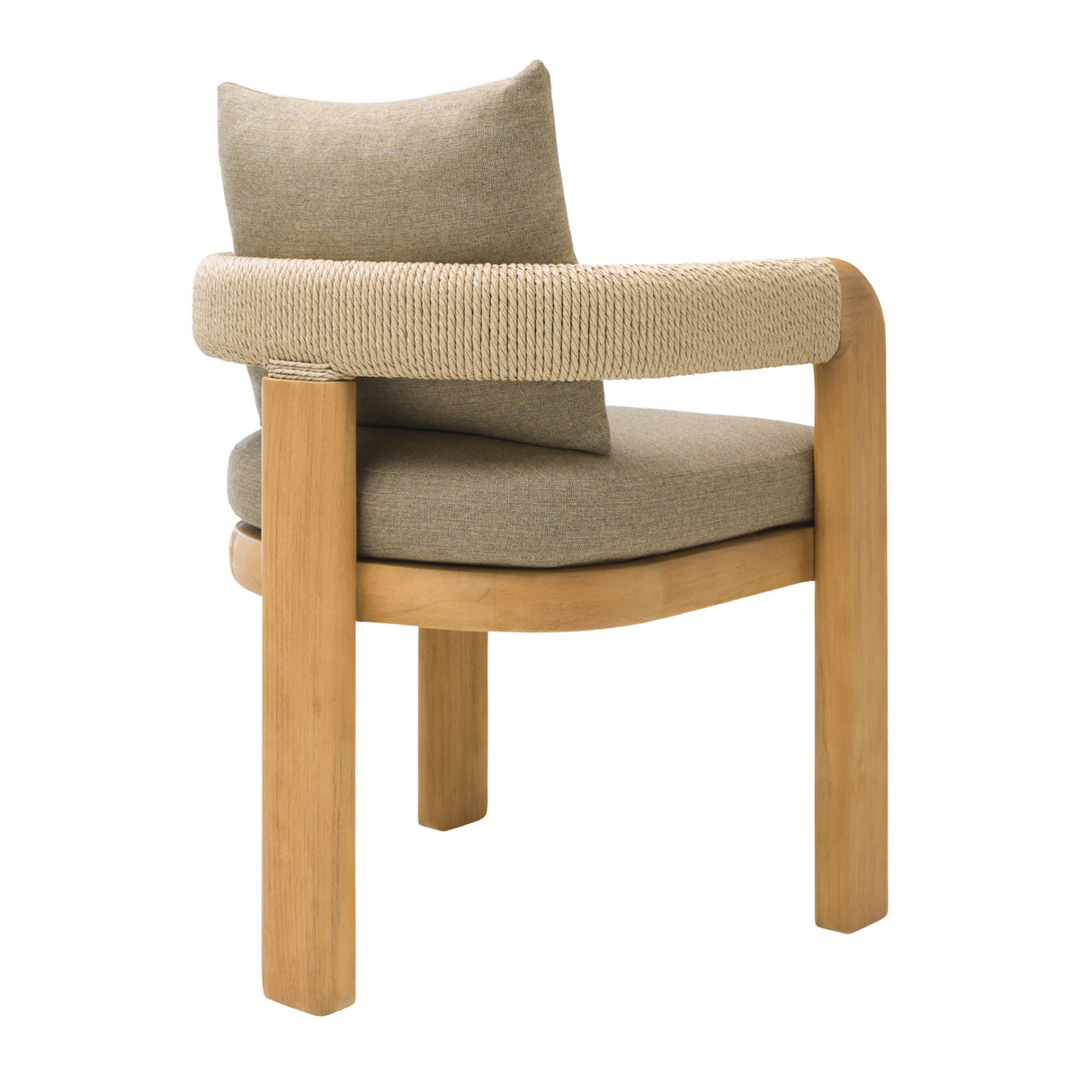 Modern European furniture - Cushioned Teak Outdoor Dining Chair - www.oroa.com | Oroa.com