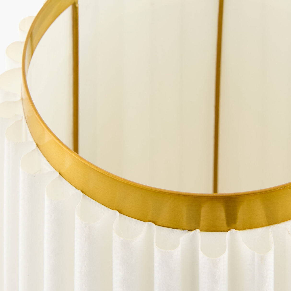 Modern European furniture - White Fluted Linen Table Lamp - www.oroa.com | Oroa.com