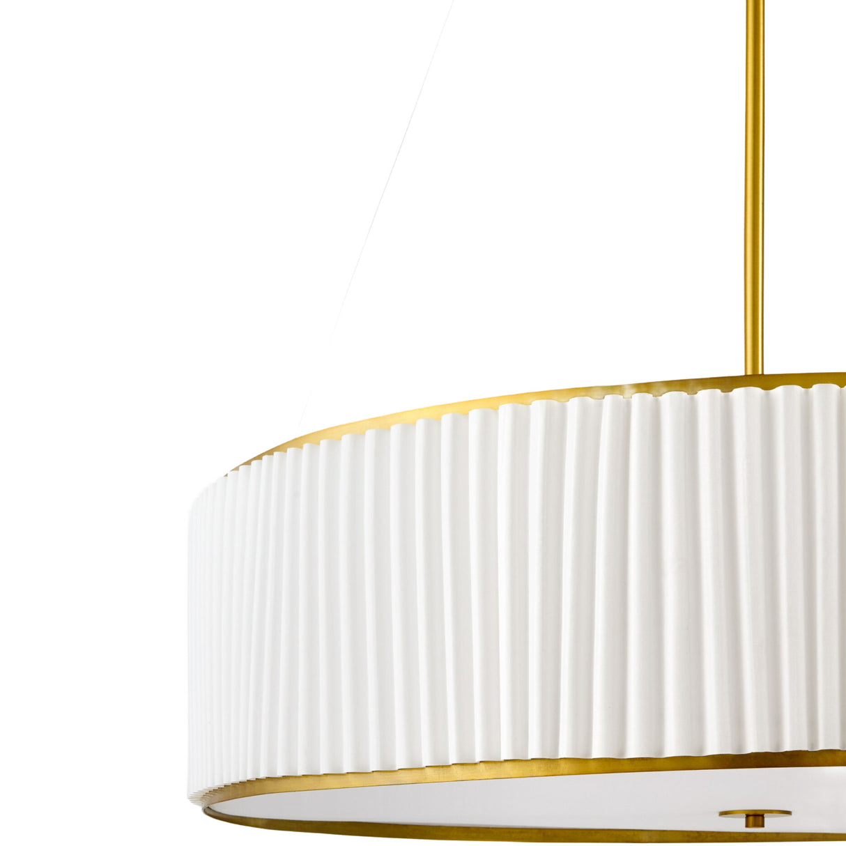Modern European furniture - White Fluted 2-Light Chandelier - www.oroa.com | Oroa.com