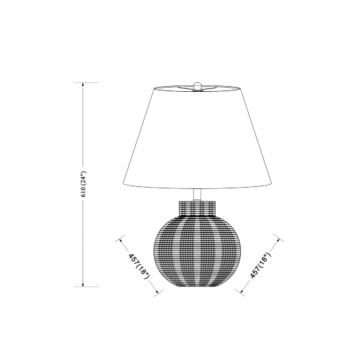 Modern European furniture - White Empire Shade Table Lamp - www.oroa.com | Oroa.com