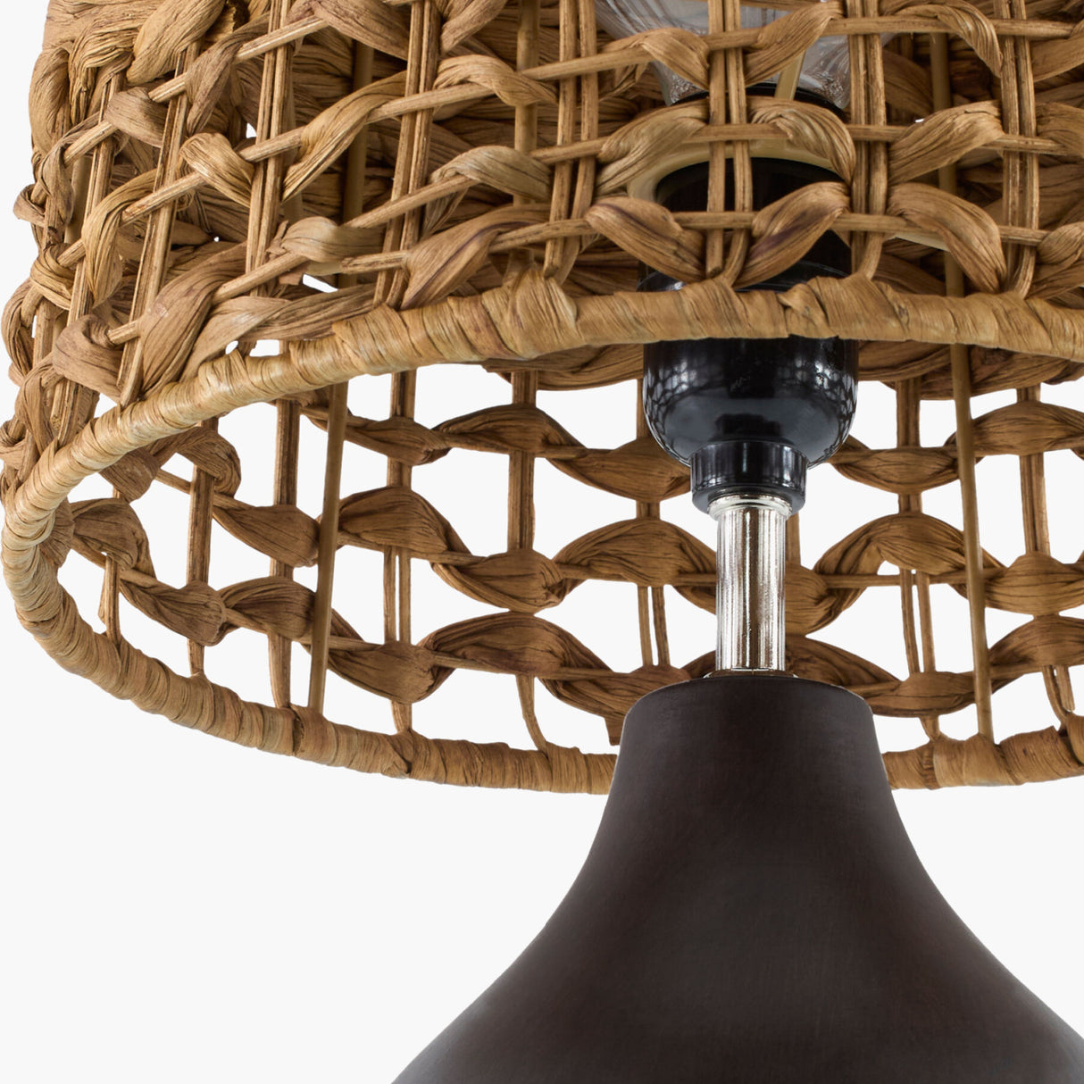Modern European furniture - Braided Seagrass Ceramic Table Lamps (2) - www.oroa.com | Oroa.com