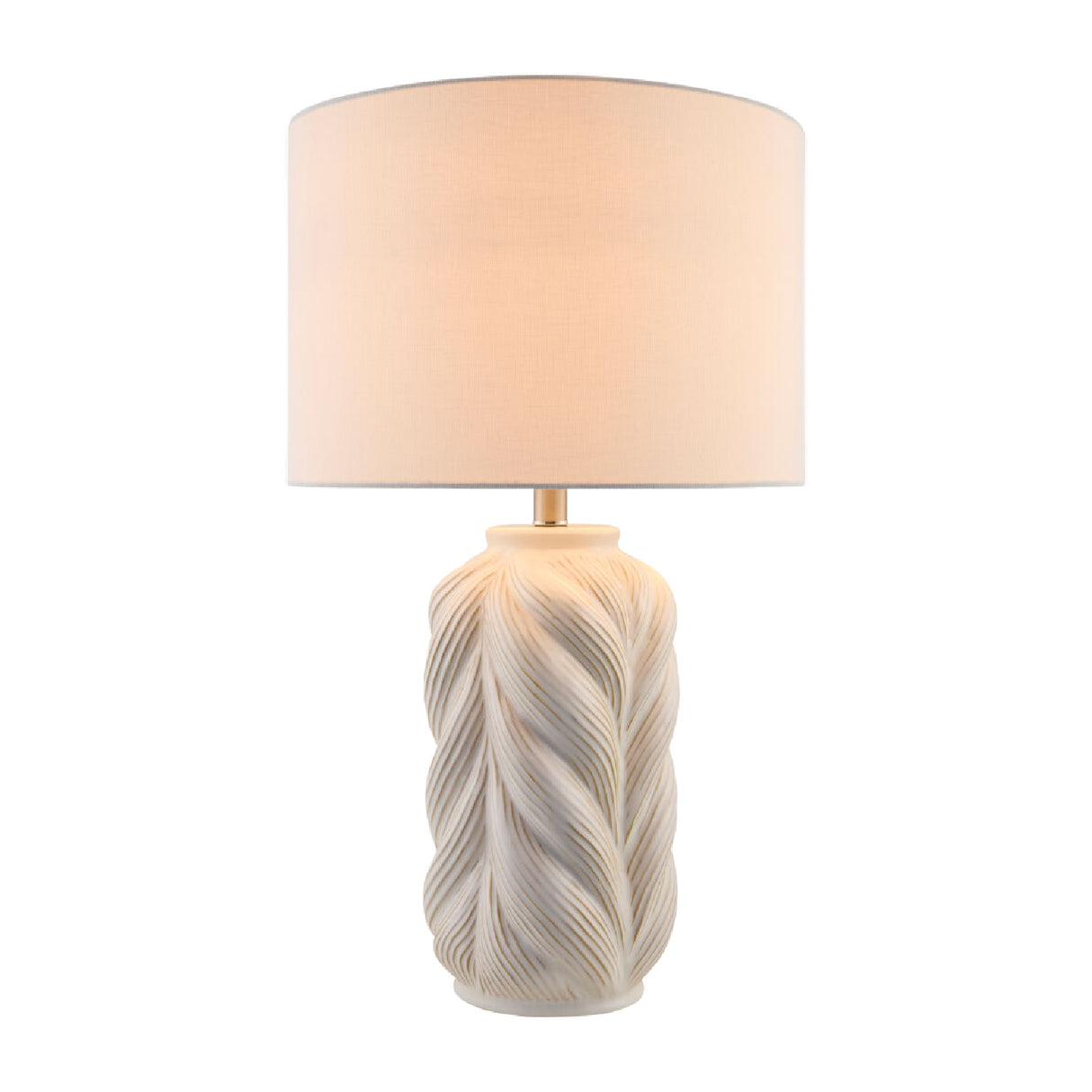 Modern European furniture - White Carved Ceramic Table Lamp - www.oroa.com | Oroa.com