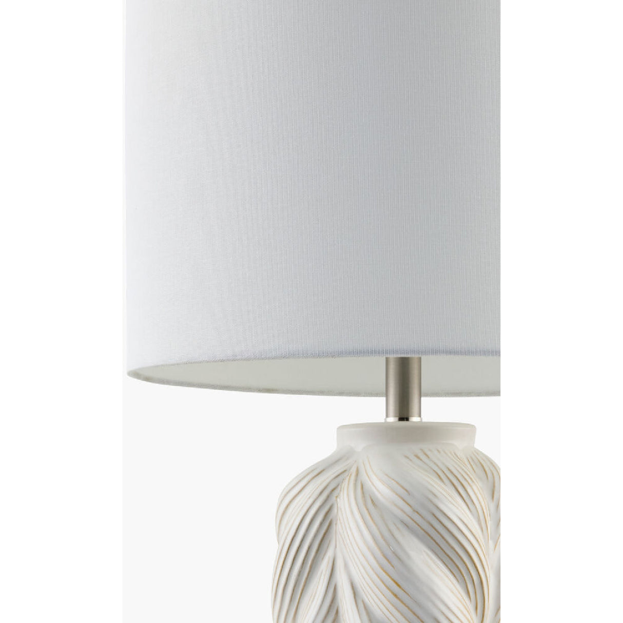 Modern European furniture - White Carved Ceramic Table Lamp - www.oroa.com | Oroa.com