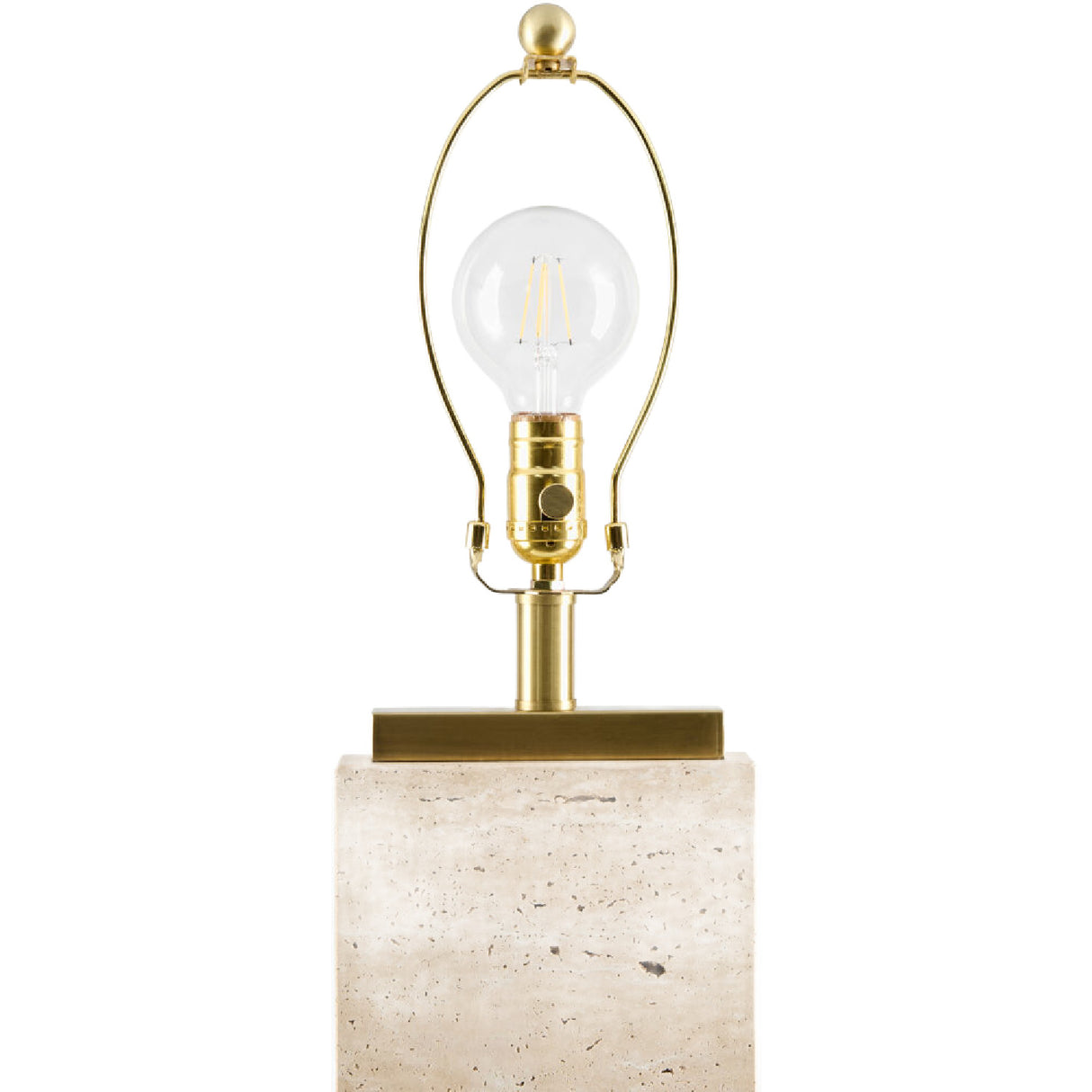 Modern European furniture - Burnished Yellow Travertine Floor Lamp - www.oroa.com | Oroa.com