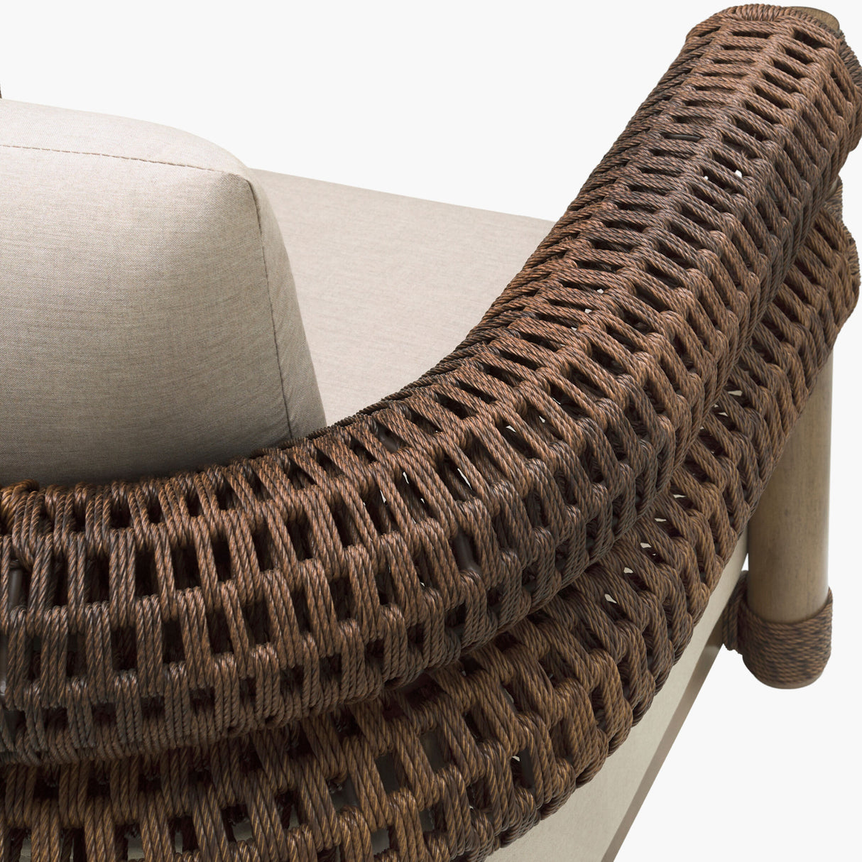 Modern European furniture - Cushioned Wicker Outdoor Accent Chair - www.oroa.com | Oroa.com