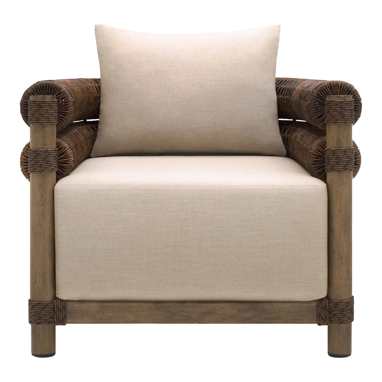 Modern European furniture - Cushioned Wicker Outdoor Accent Chair - www.oroa.com | Oroa.com